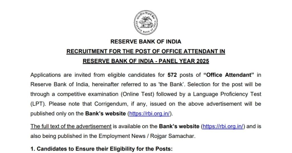 RBI Recruitment 2026