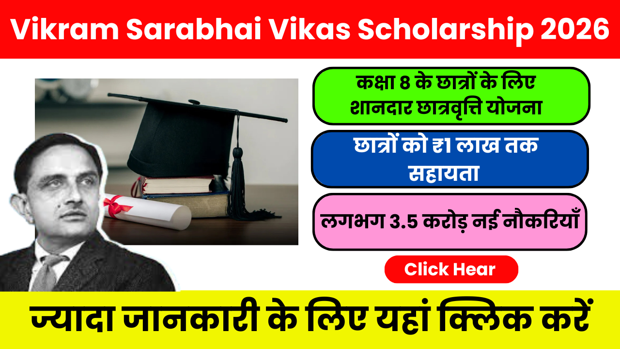 Vikram Sarabhai Vikas Scholarship 2026 – आवेदन प्रक्रिया और लाभ
