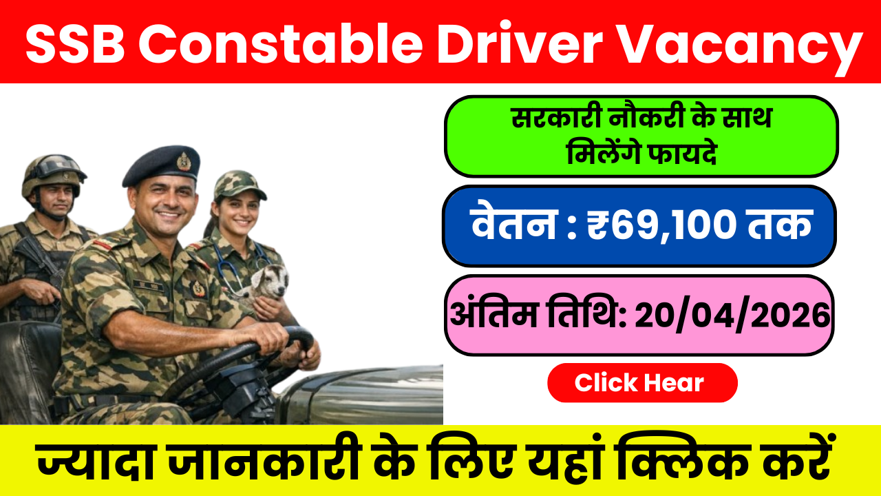 SSB Constable Driver Recruitment 2026 – पूरी जानकारी