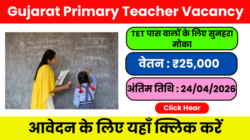 Gujarat Primary Teacher Recruitment – 11000 पदों पर भर्ती, जानें पूरी प्रक्रिया